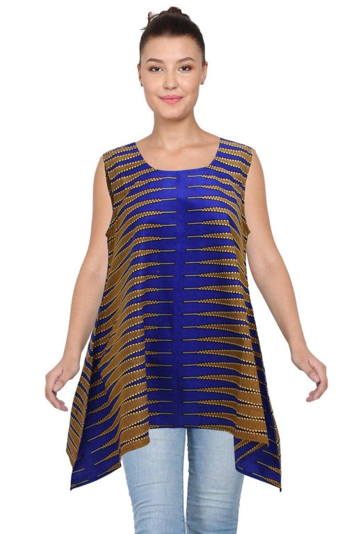 African Print A-Line Sleeveless Blouse 2164 - Advance Apparels Wholesale-401-Free Size-2164-401NC401Free Size