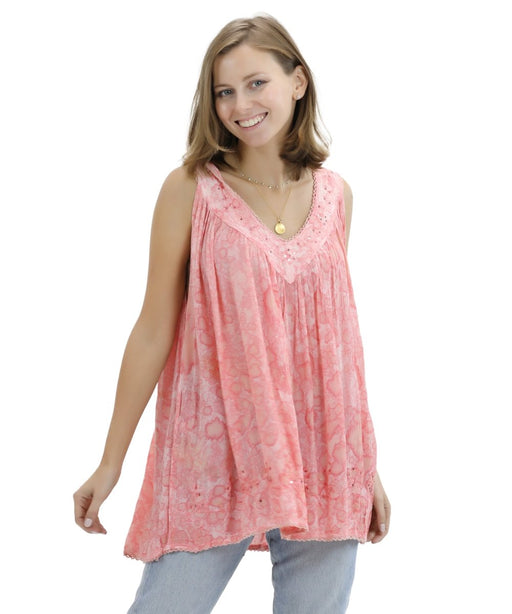 V-Neck Marble Tie Dye Tanktop 13525 - Advance Apparels Wholesale-Assorted Colors-One Size Fits Most-13525Assorted ColorsOne Size Fits Most